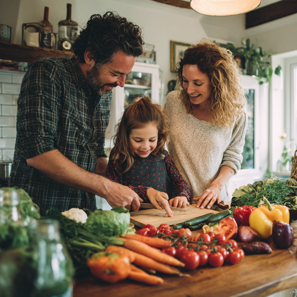 Confident European nutritionist in her 50s in a professional consultation room with natural health books and fresh herbs displayed